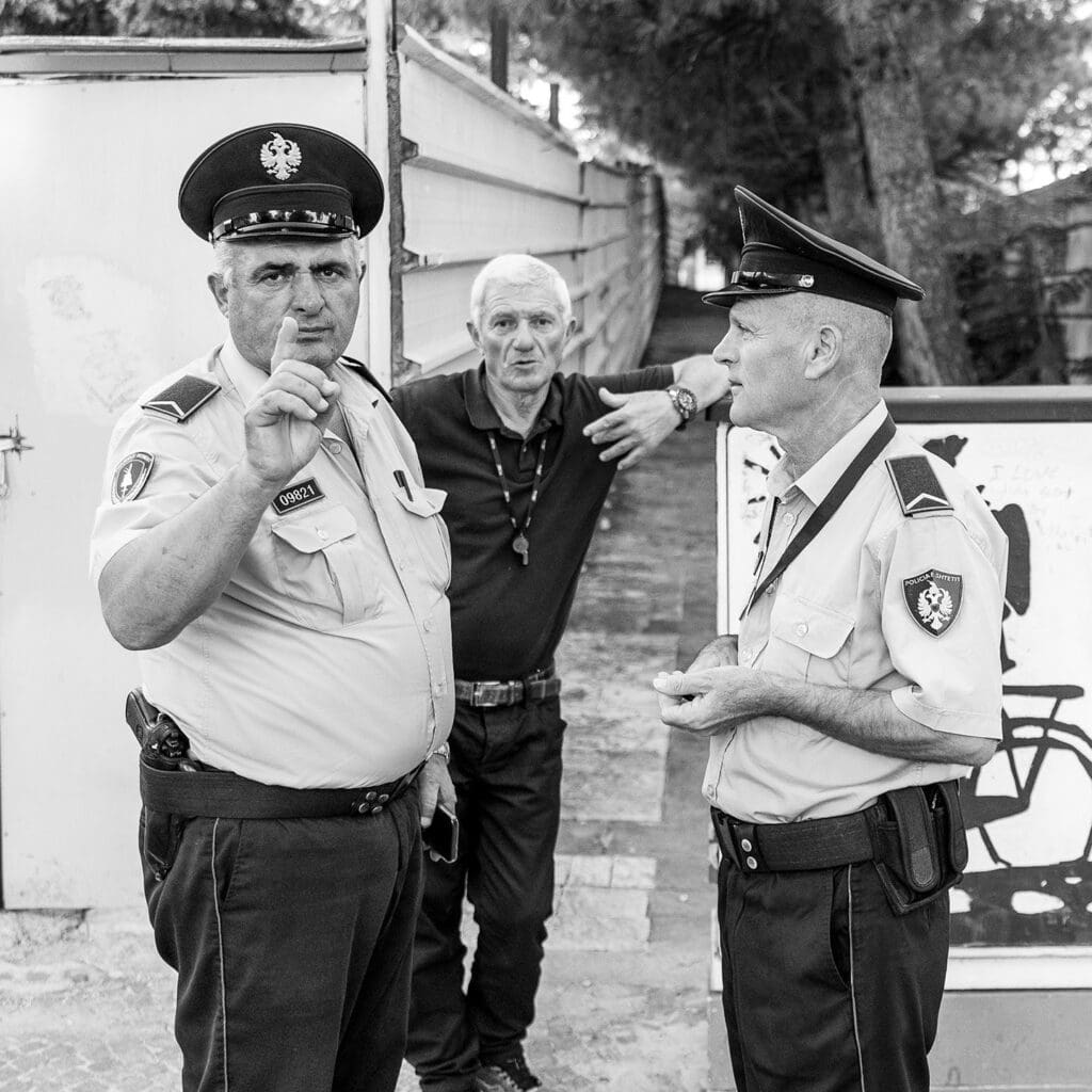 Police officers in Albania